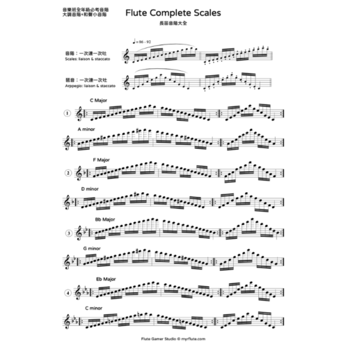 長笛音階大全Flute Complete Scales preivew