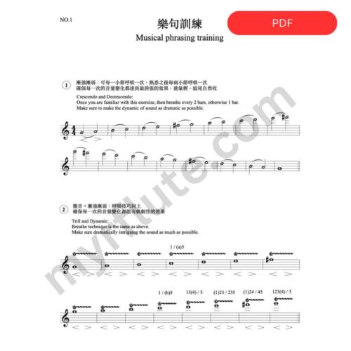 樂句訓練 flute musical phrasing training preview